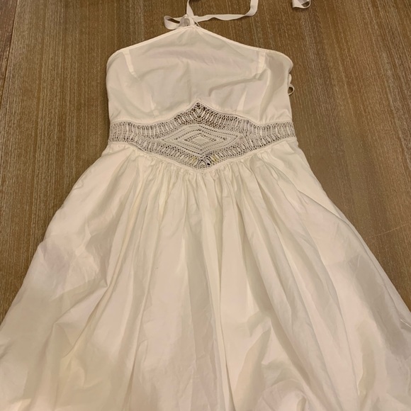 Catherine Malandrino Dresses & Skirts - Catherine Malandrino White Dress with Lace Accent